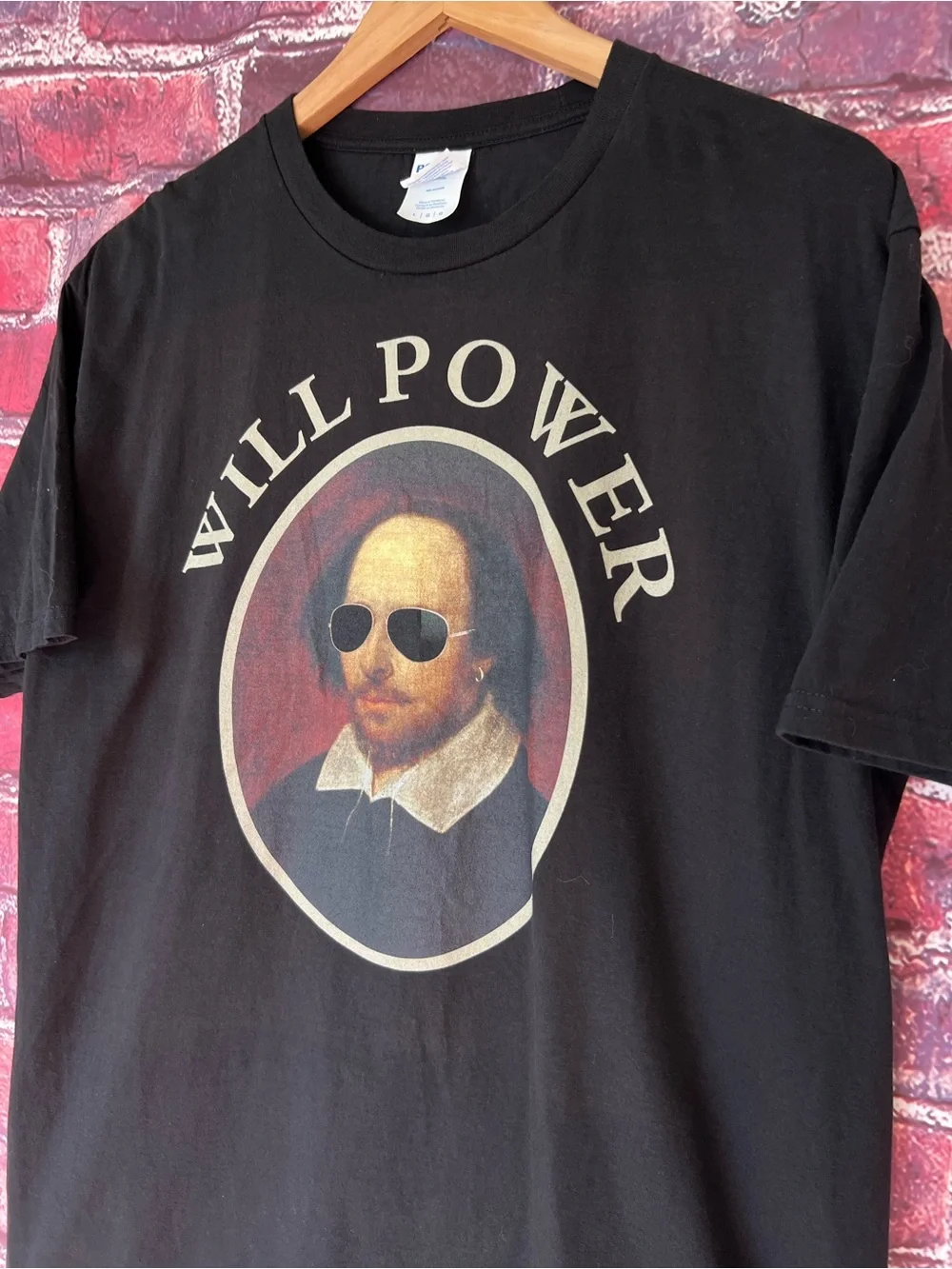 William Shakespeare Will Power Funny Meme Graphic T-Shirt Port & Company Large